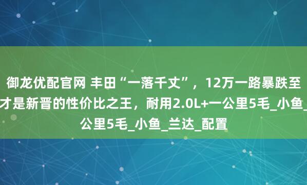 御龙优配官网 丰田“一落千丈”，12万一路暴跌至7万多，这才是新晋的性价比之王，耐用2.0L+一公里5毛_小鱼_兰达_配置